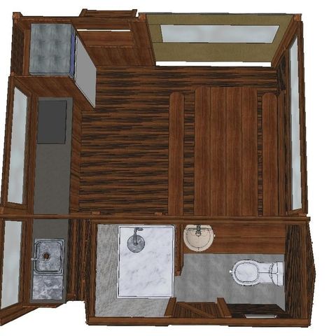 Kampeerplaats - Premium Freecamp Guinguette pakket - kampeerplaats met eigen douche en toilet.