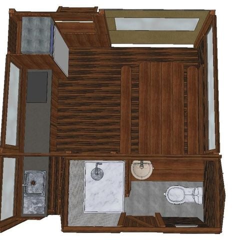 Stellplatz - Forfait Premium Freecamp Guinguette - Stellplatz mit eigener Dusche und Sanitäranlagen.