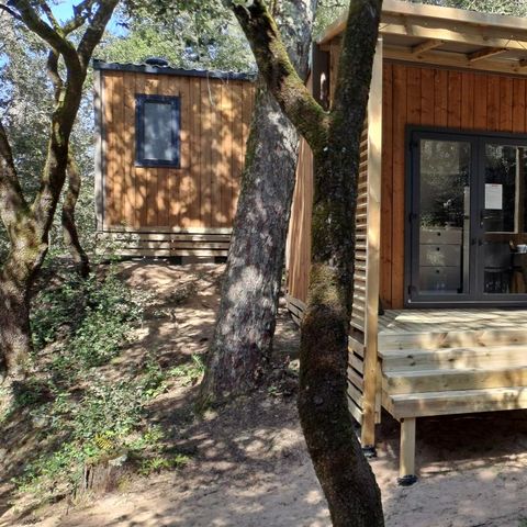 MOBILE HOME 2 people - NEW//Homeflower Premium 18m² - 1 bedroom + Semi-covered terrace + LV + TV + Linen + Air-condition -