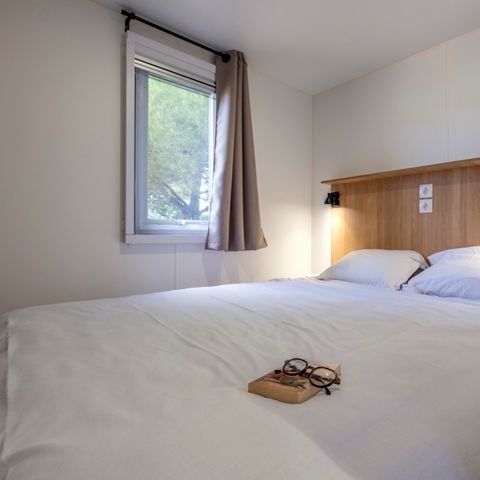 MOBILHOME 4 personnes - NEW// HomeFlower Premium 29m² - 2 chambres + Terrasse semi-couverte + LV + TV + Draps + Clim -