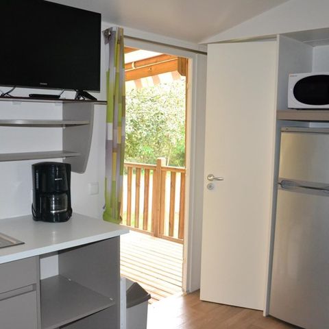 Mobilheim 6 personen - Mobilheim Confort 34m² (3 Zimmer) - überdachte Terrasse + TV 6 pers.