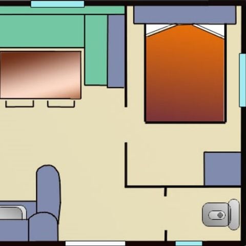 Mobile home 4 persons - Loisir Confort 27m² - 2 bedrooms