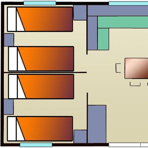 CASA MOBILE 6 persone - Loisir Confort - 3 camere da letto