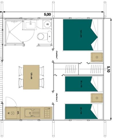 Safarizelt 5 Personen - BIRDYLODGE