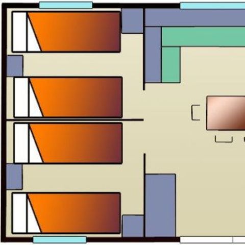 MOBILHOME 6 personas - Confort de casa de campo