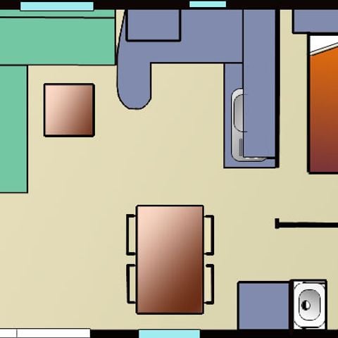 Stacaravan 5 personen - Vrije tijd Comfort