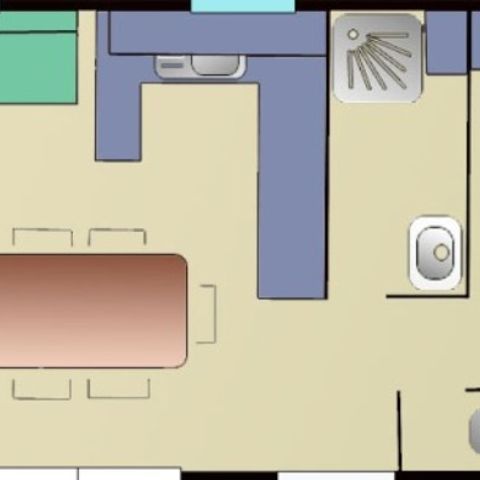 Mobilhome 7 personnes - Sunêlia Prestige 40m² - 6-7pl - 3 chambres