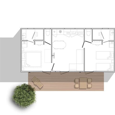 Mobile home 4 persons - Sunêlia Prestige 33m² - 4pl - 2bed