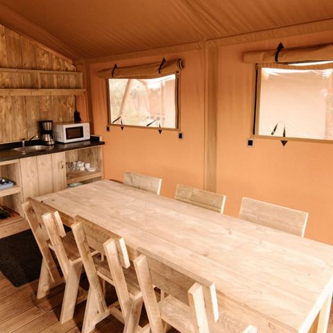 TIENDA DE LONA Y MADERA 6 personas - Riverlodge 49m², 6pl-3ch