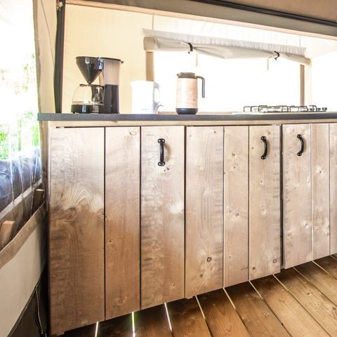 TENTE TOILE ET BOIS 5 personnes - Valkanela - Tente Safari Confort