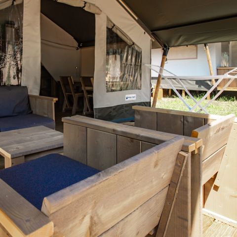 TENDA IN TELA E LEGNO 5 persone - Valkanela - Tenda Safari Comfort