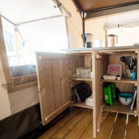 TENTE TOILE ET BOIS 5 personnes - Valkanela - Tente Safari Confort