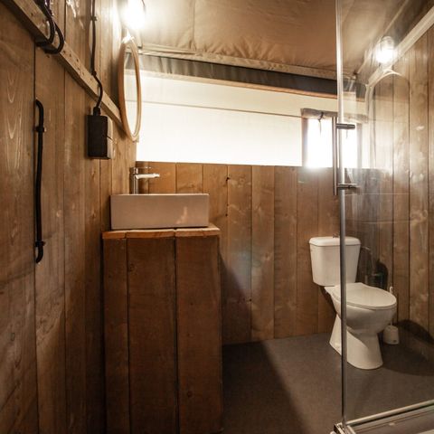 CANVAS AND WOOD TENT 5 people - Safari tent + sanitary + airco (6P) 