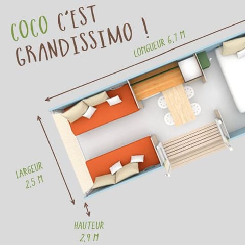 Bungalow 4 personnes - Coco Sweet