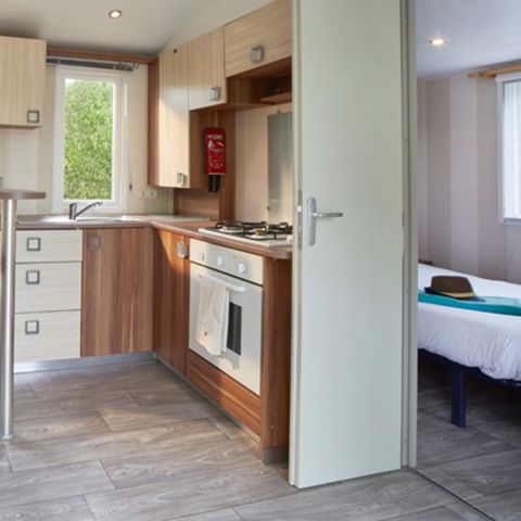 Stacaravan 8 personen - Classic | Overdekt verhoogd terras