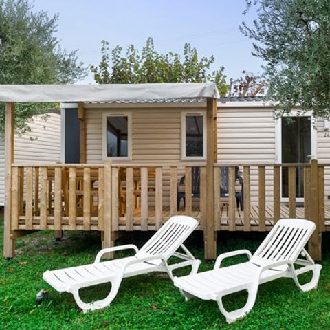 Mobile home 6 persons - Mobile-home | Comfort | 3 Bedrooms | 6 Pers. | Raised terrace | Air conditioning