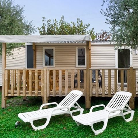 Mobilhome 6 personas - Mobil-home | Confort | 3 Dormitorios | 6 Pers. | Terraza elevada | Aire acondicionado