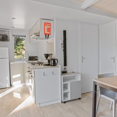 Mobilheim 5 Personen - Comfort XL | 2 Schlafz. | 5 Pers. | Erhöhte Terrasse