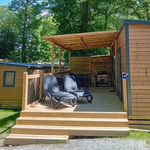 MOBILE HOME 4 people - Homeflower Premium 29m² (2 bedrooms) + CLIM + semi-covered terrace + TV + sheets + towels