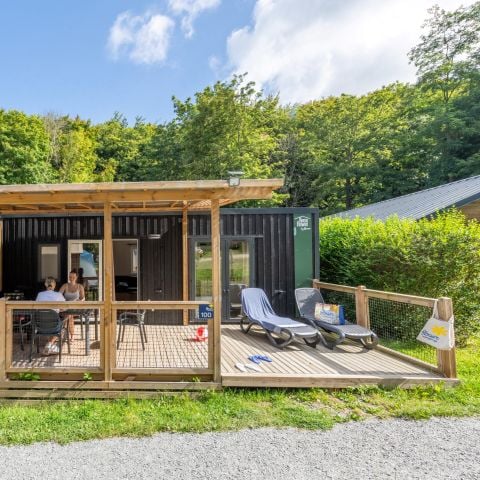 MOBILHOME 6 personnes - Homeflower Premium 35m² (3 chambres) + CLIM + terrasse semi-couverte + TV + draps + serviettes