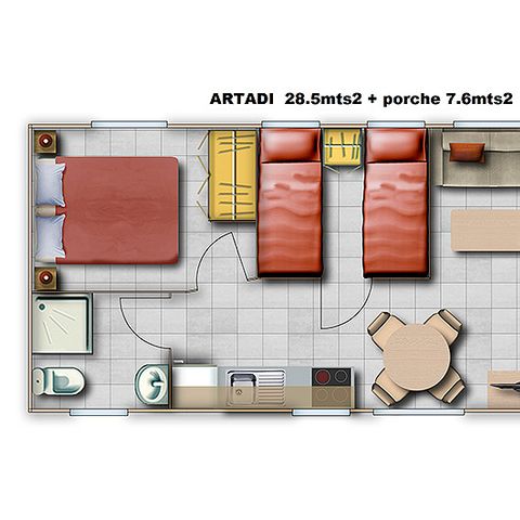 Bungalow 4 persons - ARTADI