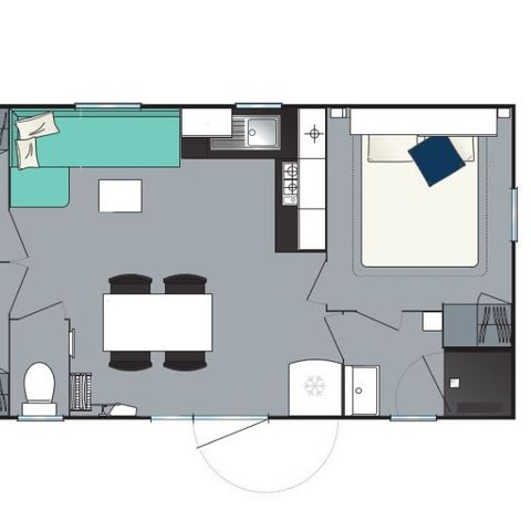Mobile home 6 persons - Leisure - 3 bedrooms - TV