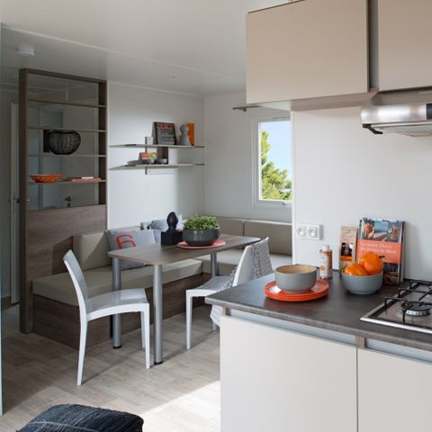 Stacaravan 6 personen - Vrije tijd 3 slaapkamers - TV