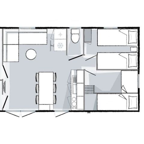 Mobile home 6 persons - Premium 3 bedrooms 33m² (33m²)