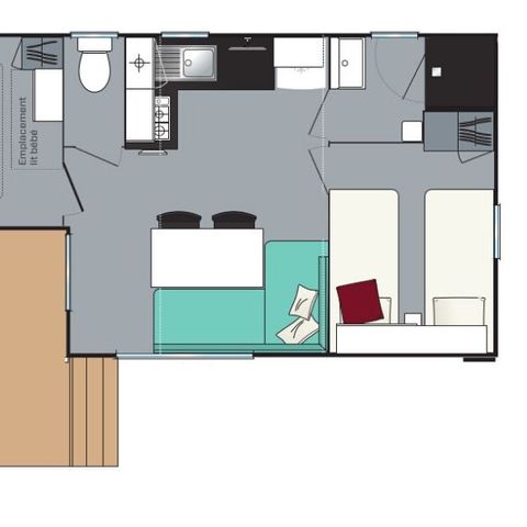 Mobile home 7 persons - Evasion 2 bedrooms 28m² (28m²)