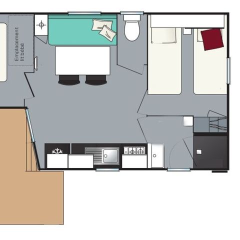 Mobile home 5 persons - Evasion 2 bedrooms 23m² (23m²)
