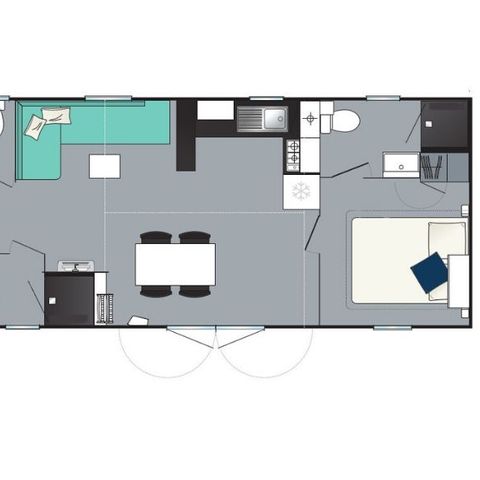 MOBILHOME 8 personas - Mobil-home Confort 8 personas 3 habitaciones 39m² - mobil-home para 8 personas