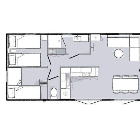 MOBILHOME 6 personas - Mobil-home Mahana 6 personas 3 dormitorios 40m ² (40m²)