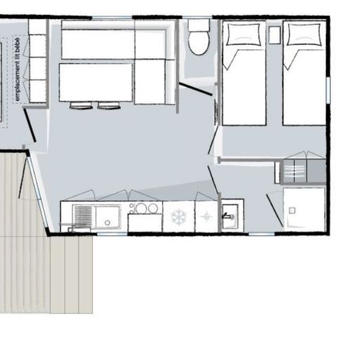 Mobile home 6 persons - Mahana 2 bedrooms 28m² (28m²)