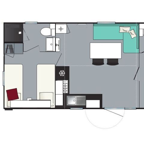 MOBILHOME 6 personas - Mobil-home Evasion+ 6 personas 2 dormitorios 31m² - mobil-home para 6 personas