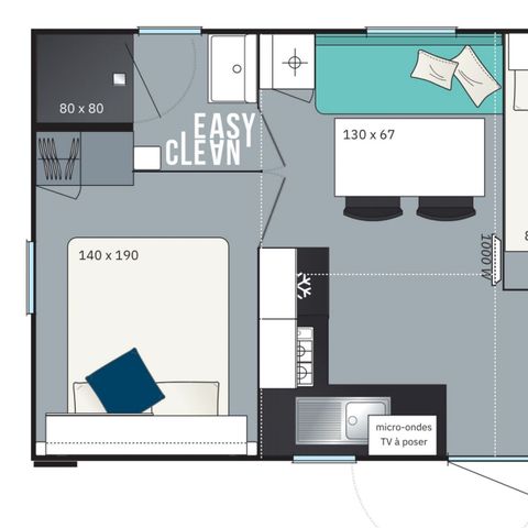 Mobilhome 4 personnes - Cocoon+ - 2 chambres - 23m²