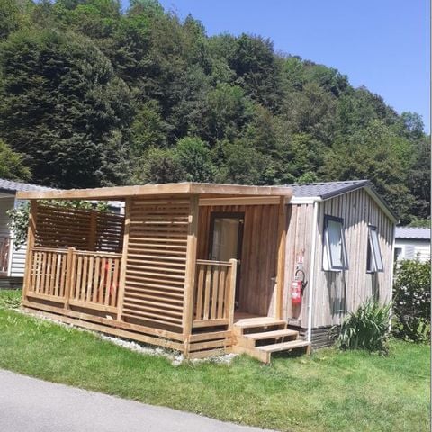 Mobilhome 2 personas - Mobil-home Estándar de 20 m² - 1 dormitorio - terraza semicubierta de 12 m² + barbacoa para 1/2 personas