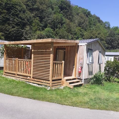 Mobilhome 2 personnes - Mobil-home Standard 20m² - 1 chambre - terrasse semi-couverte 12m² + BBQ 1/2 pers
