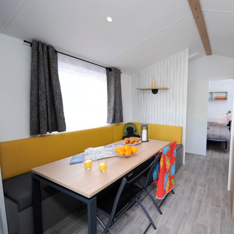MOBILHOME 2 personas - Confort 23m² - 1 dormitorio - terraza semicubierta 18m² + barbacoa