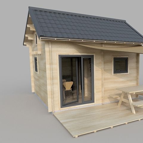 Chalet 5 personen - Chalet Cabane (zonder sanitair) Slaapkamer + mezzanine