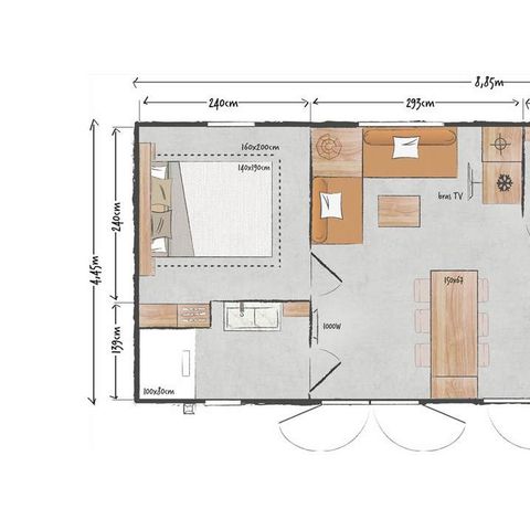 Mobilheim 6 Personen - Ohara 884