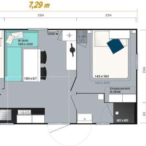 CASA MOBILE 6 persone - Casa mobile Super Mercure 4/6 pers
