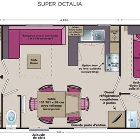 CASA MOBILE 6 persone - Casa mobile Super Octalia 6 pers