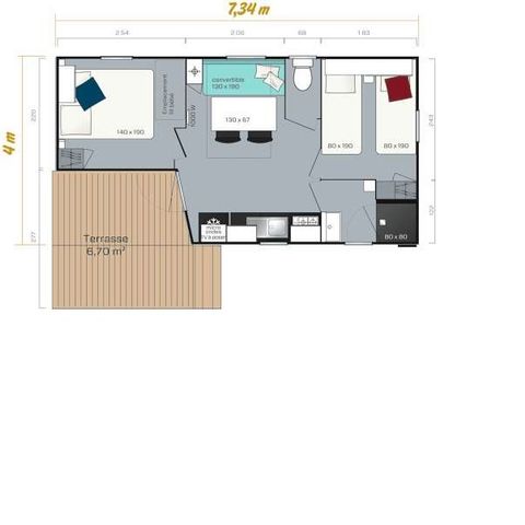 Mobile home 4 persons - LOGGIA