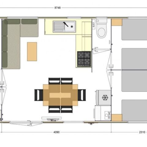 Mobile home 6 persons - CURTAIN 3ch