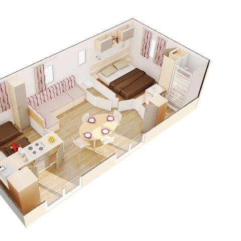 Stacaravan 5 personen - GROOT GROOT