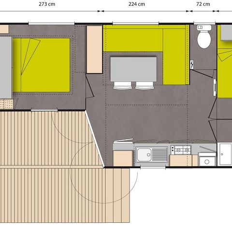 MOBILHOME 5 personnes - MH2 29 m²