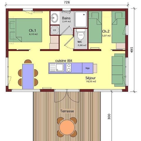 Chalet 4 persons - SURPRISE 35 m2