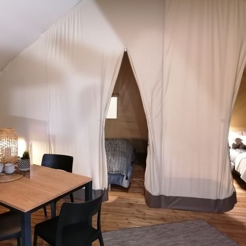 Tente en toile et en bois 5 personnes - Tente Lodge