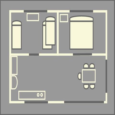 Canvas bungalow 5 persons - BUNGALOW without sanitary facilities
