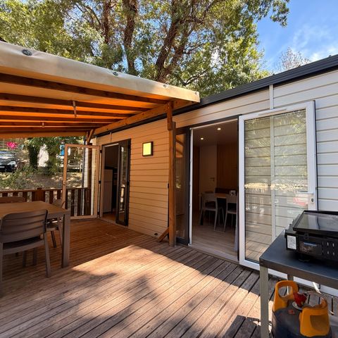 MOBILHOME 5 personas - Aqua 2 dormitorios 4 Adultos y 1 niño Terraza Semicubierta Aire acondicionado TV